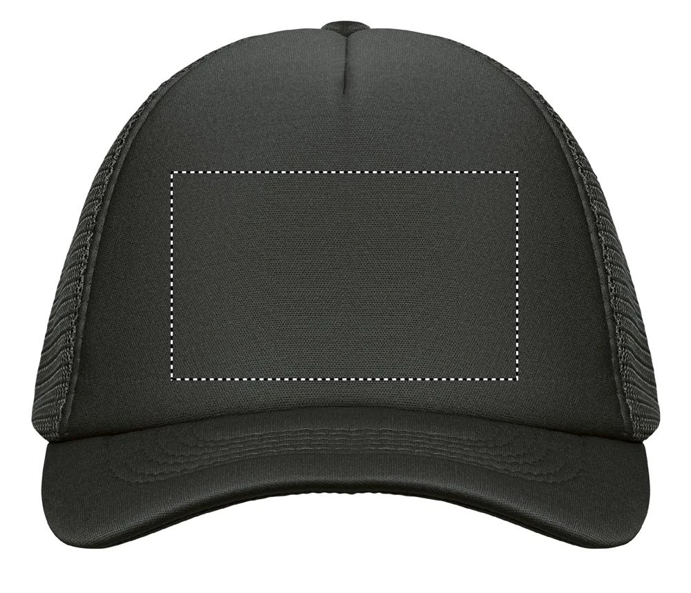 Trucker's čiapka BUBBLE – černá – tlačová plocha – FRONT T