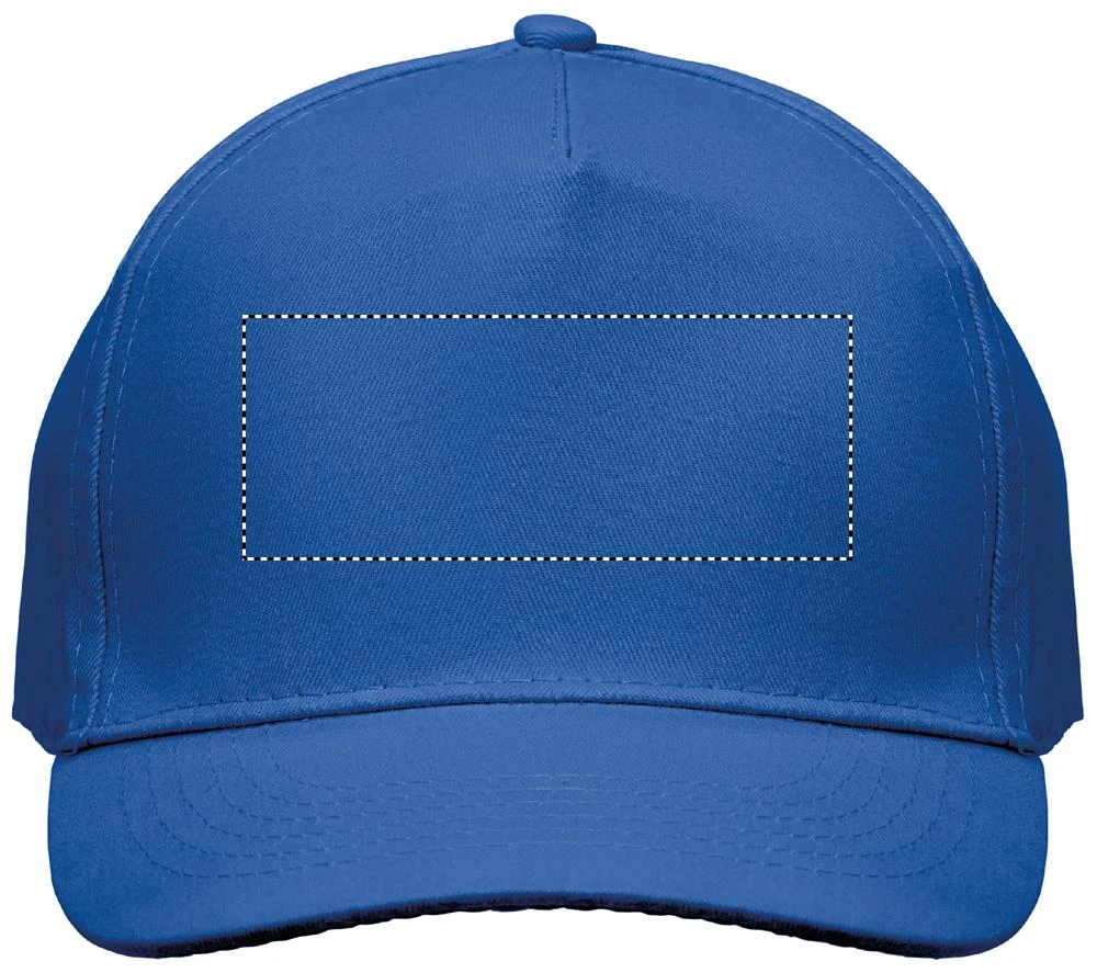 Päťpanelová čiapka SUNNY – královská modř – tlačová plocha – FRONT 1