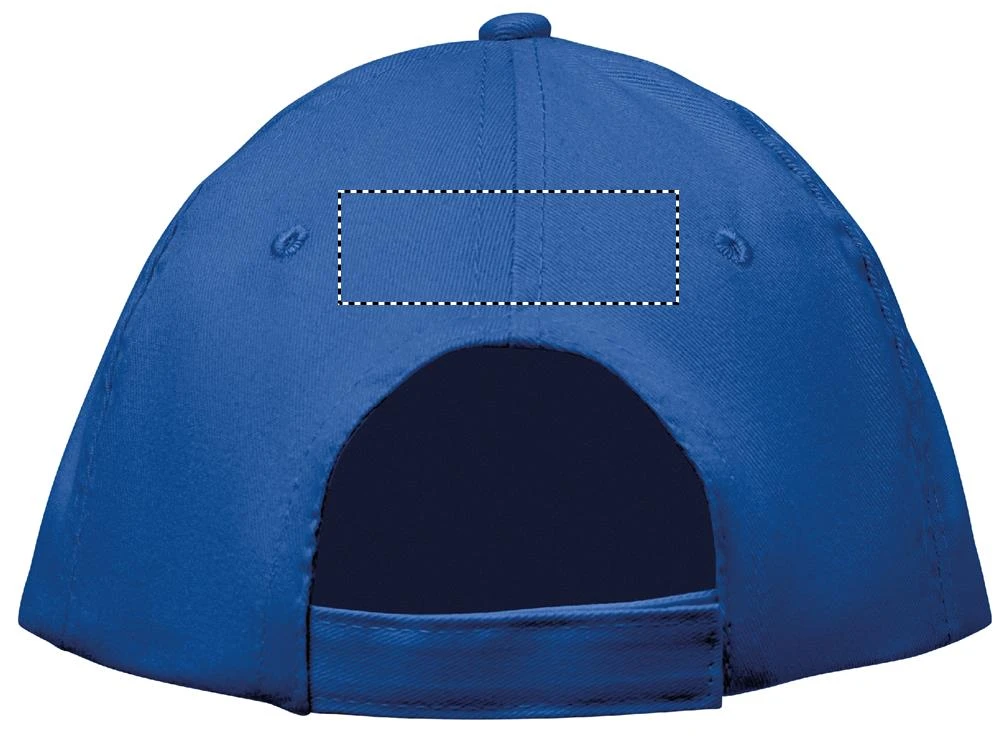 Päťpanelová čiapka SUNNY – královská modř – tlačová plocha – Zadná strana