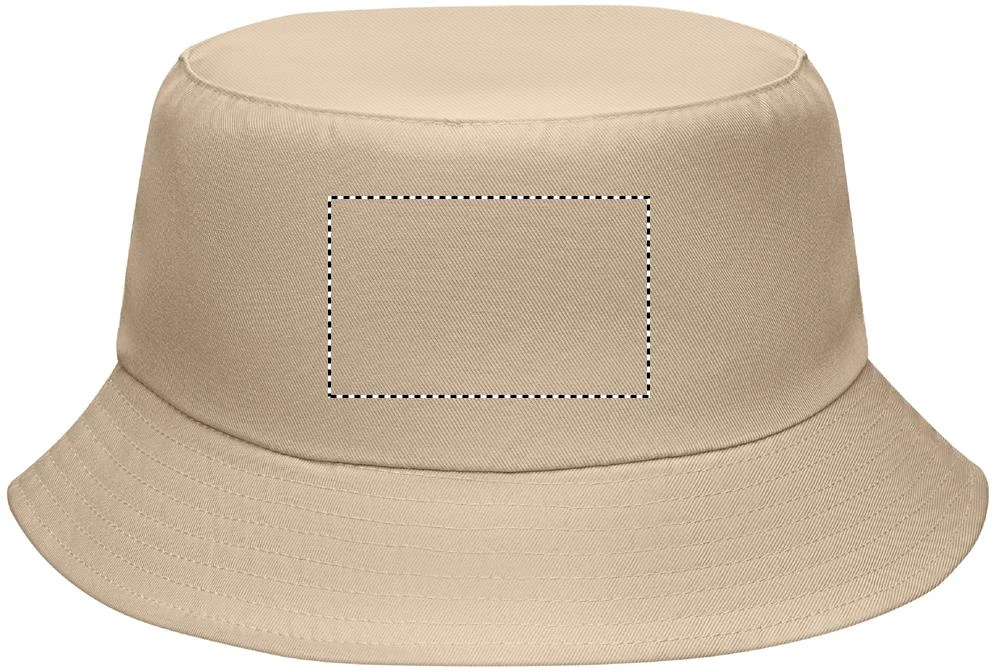 Klobúk EMMER – khaki – tlačová plocha – Zadná strana