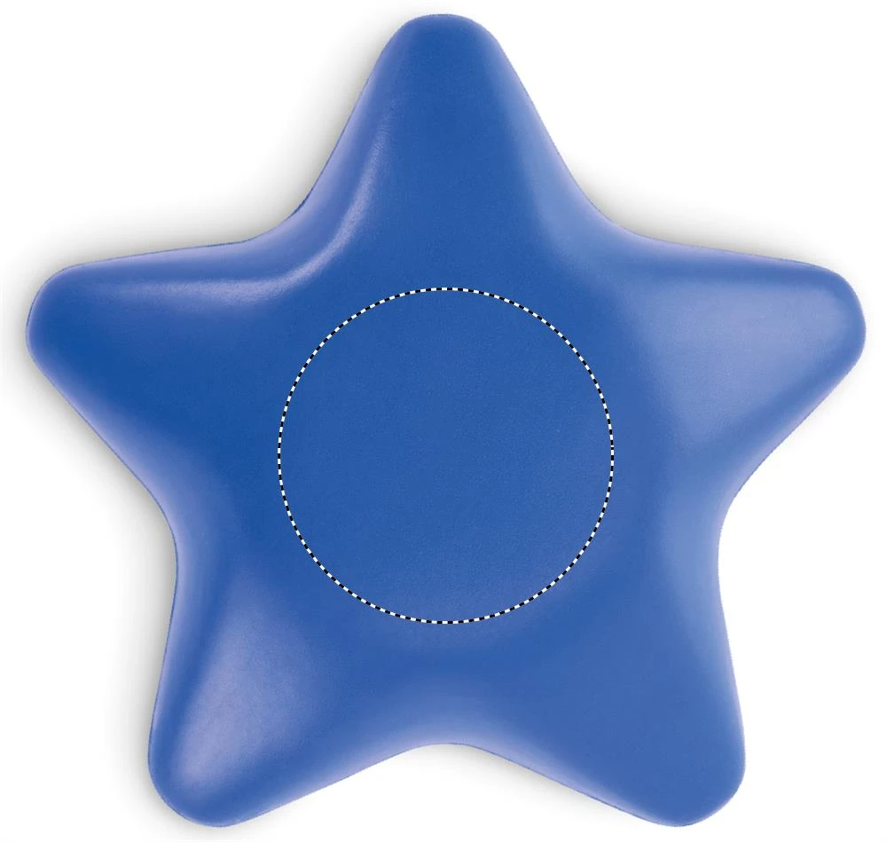 Antistresová hviezda STARLY – modrá – tlačová plocha – Bok 1