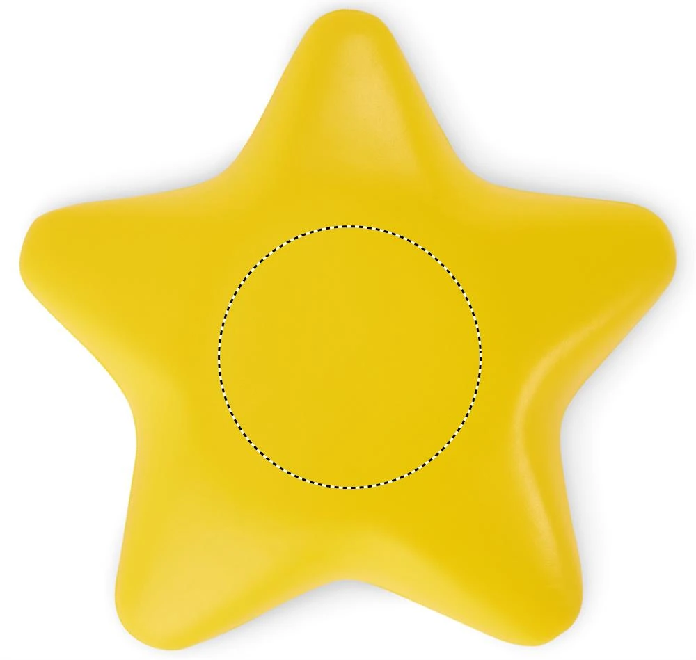 Antistresová hviezda STARLY – žlutá – tlačová plocha – Bok 1