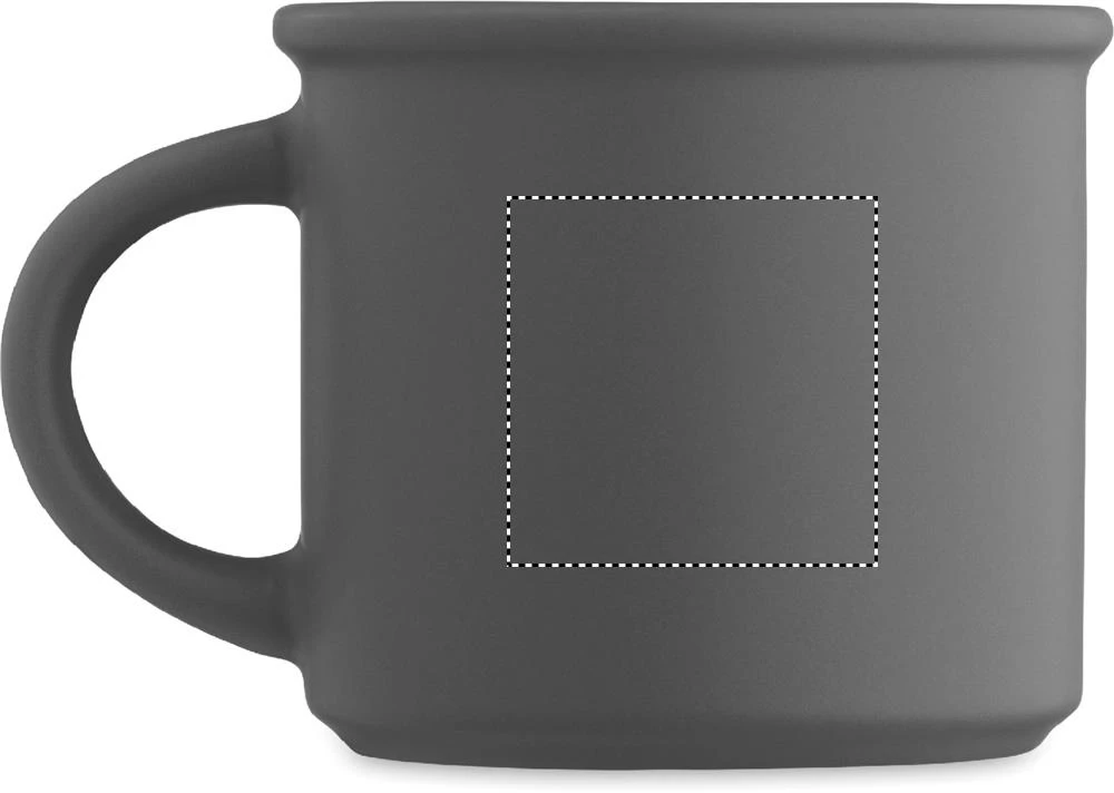 Matný keramický hrnček 300 ml CUPAGE – kamenně šedá – tlačová plocha – Pre ľavákov