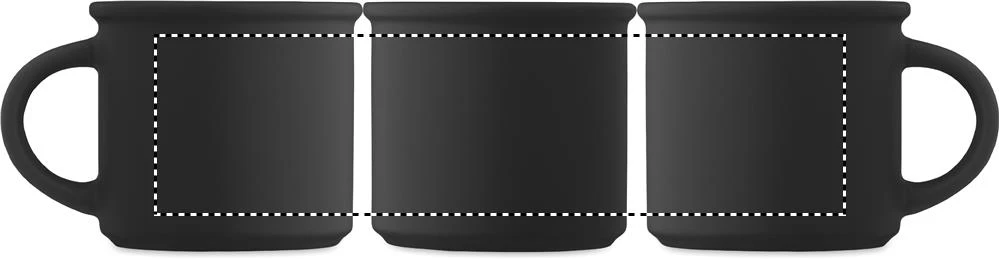 Matný keramický hrnček 300 ml CUPAGE – černá – tlačová plocha – MUG TC