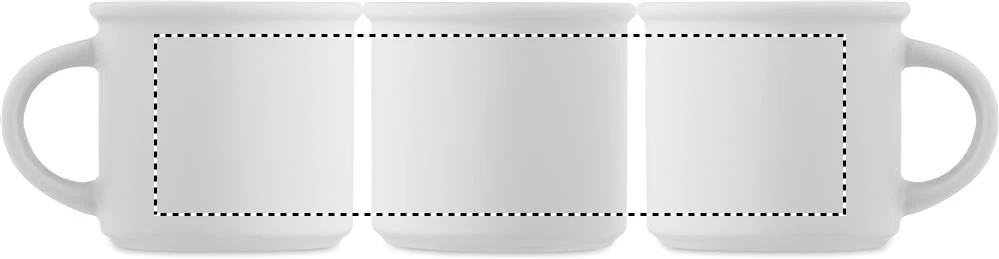 Matný keramický hrnček 300 ml CUPAGE – bílá – tlačová plocha – MUG TC