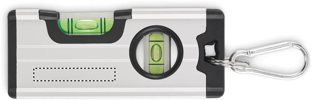 Mini magnetická hliníková vodováha MAGNEL – stříbrná – tlačová plocha – Bok 1