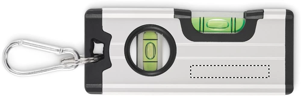 Mini magnetická hliníková vodováha MAGNEL – stříbrná – tlačová plocha – Bok 2