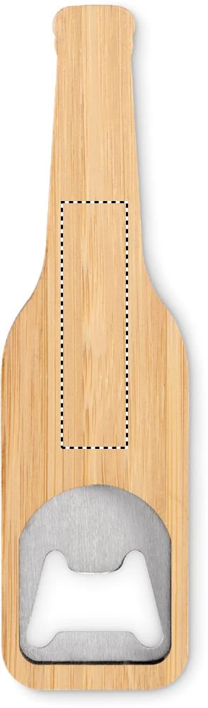 Bambusový otvárač na fľaše BUPER – barva dřeva – tlačová plocha – FRONT SIDE 2