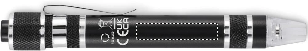 Multifunkčné pero TUBULAR – černá – tlačová plocha – Bok 2