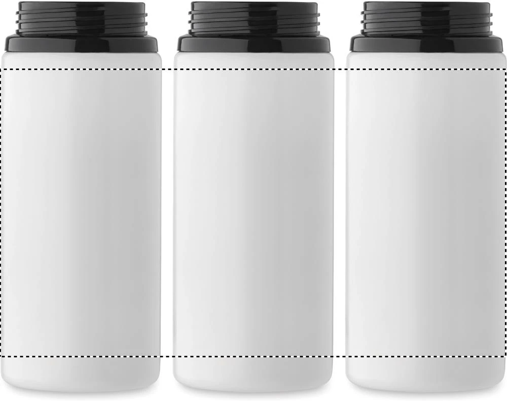 Jednostenná fľaša 500ml SPOT – bílá – tlačová plocha – Dookola 360°