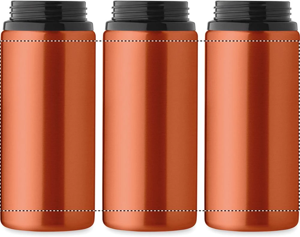 Jednostenná fľaša 500ml SPOT – oranžová – tlačová plocha – Dookola 360°