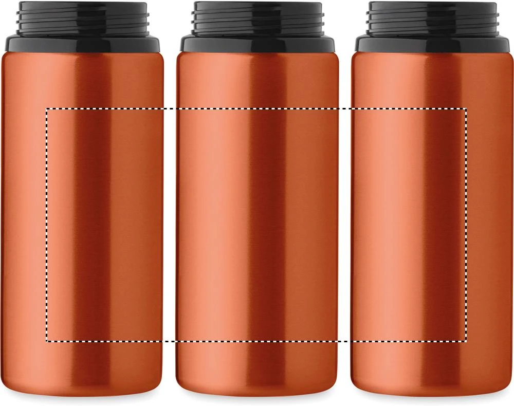 Jednostenná fľaša 500ml SPOT – oranžová – tlačová plocha – Dookola (rotačná sieťotlač)