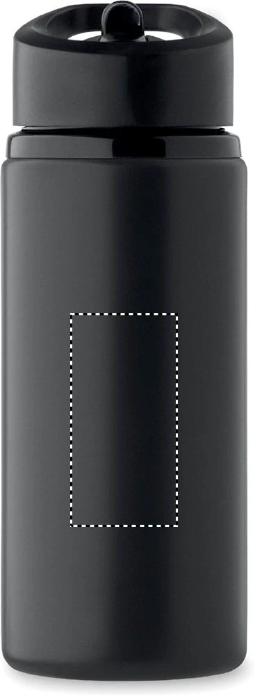Jednostenná fľaša 500ml SPOT – černá – tlačová plocha – Predná strana