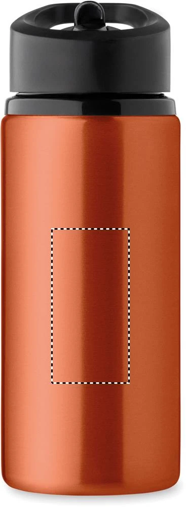 Jednostenná fľaša 500ml SPOT – oranžová – tlačová plocha – Predná strana
