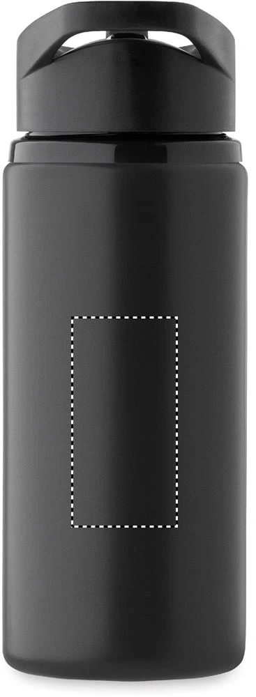 Jednostenná fľaša 500ml SPOT – černá – tlačová plocha – Zadná strana