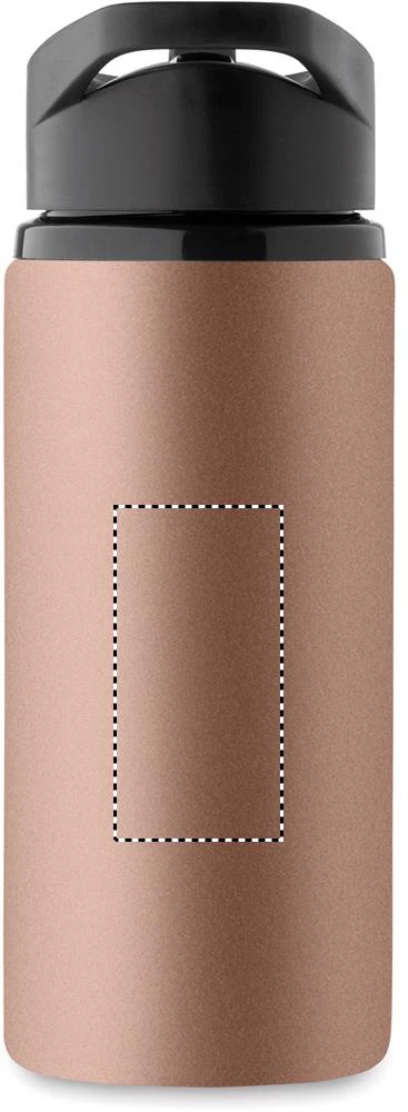Jednostenná fľaša 500ml SPOT – měděná – tlačová plocha – Zadná strana