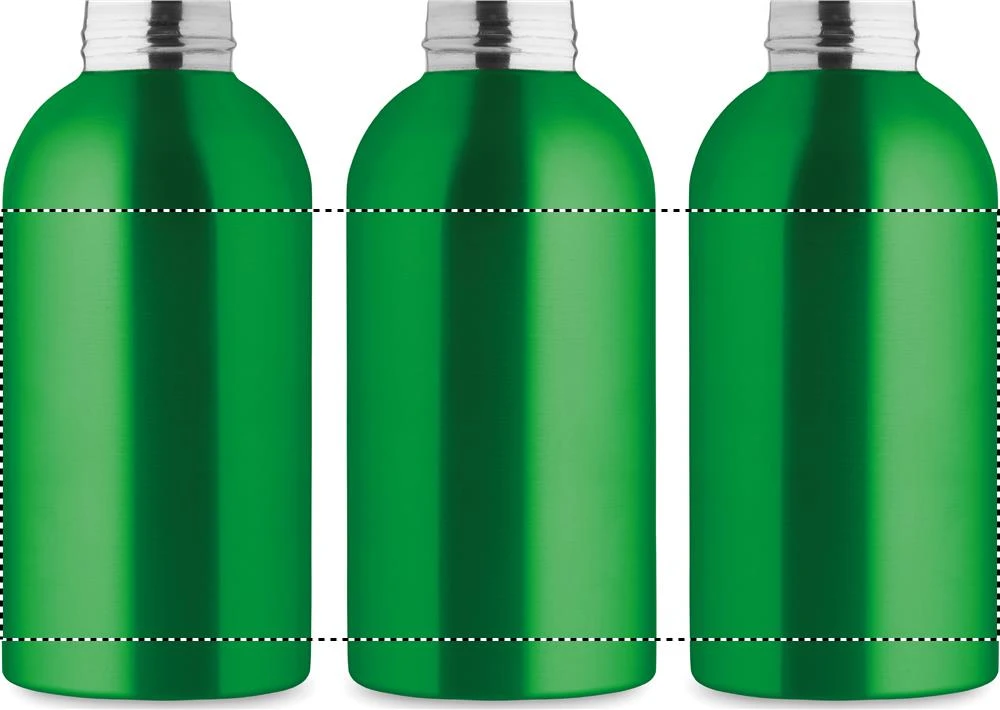 Jednostenná fľaša 500ml ATHENA MID – zelená – tlačová plocha – Dookola 360°