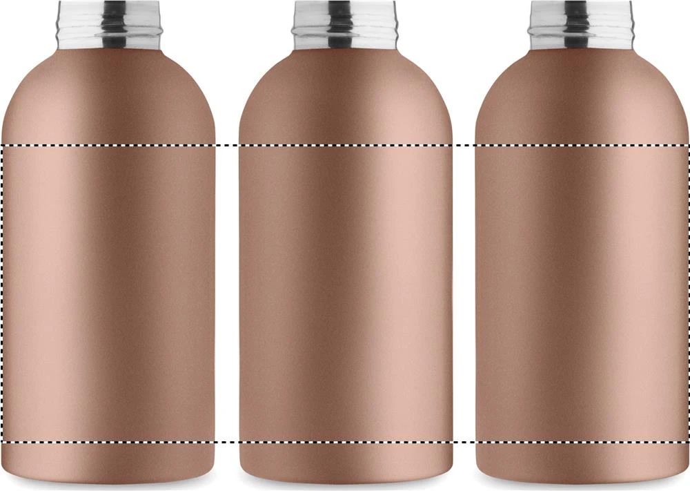 Jednostenná fľaša 500ml ATHENA MID – měděná – tlačová plocha – Dookola 360°