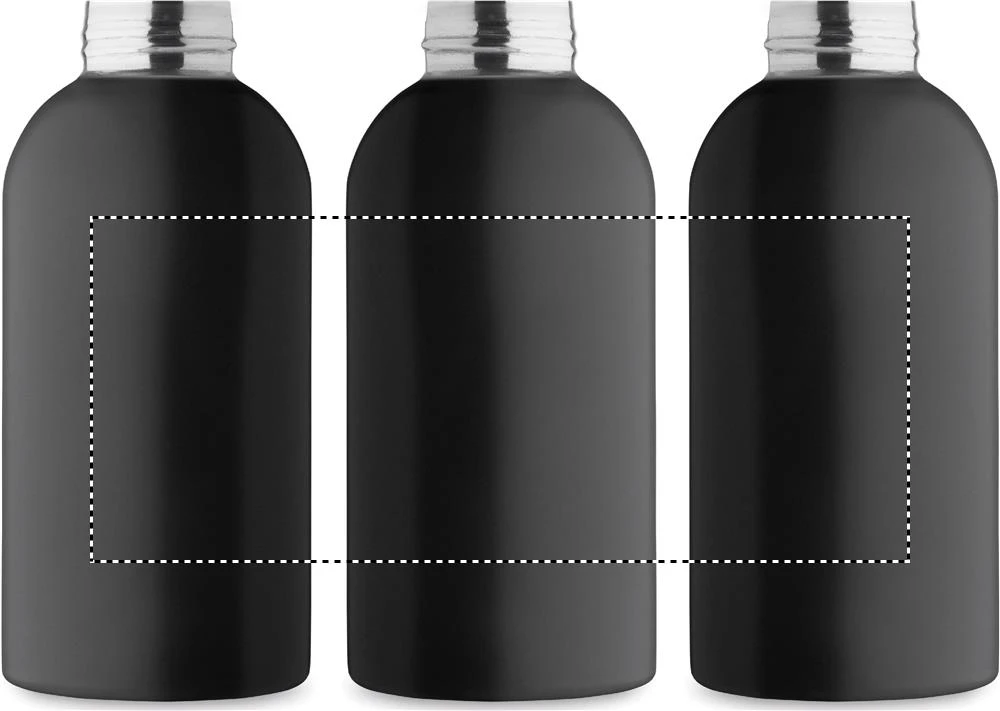 Jednostenná fľaša 500ml ATHENA MID – černá – tlačová plocha – Dookola (rotačná sieťotlač)