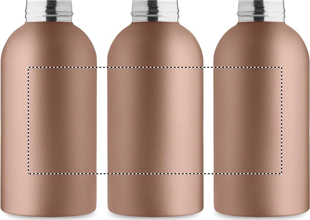 Jednostenná fľaša 500ml ATHENA MID – měděná – tlačová plocha – Dookola (rotačná sieťotlač)