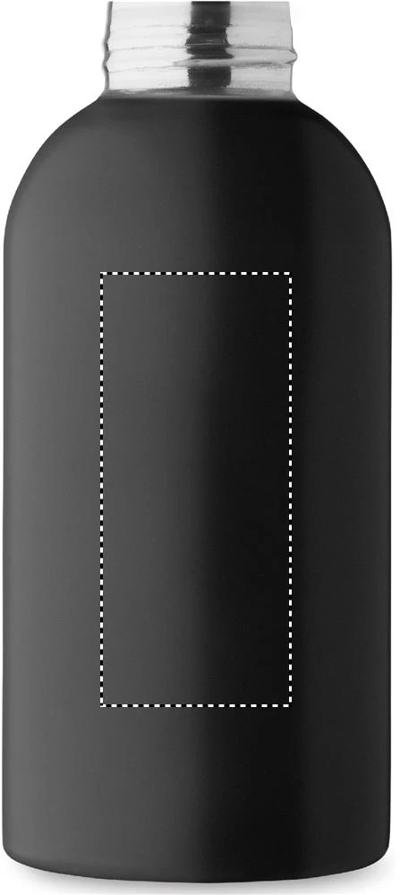 Jednostenná fľaša 500ml ATHENA MID – černá – tlačová plocha – Predná strana