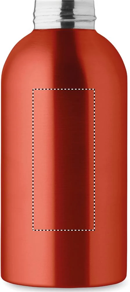 Jednostenná fľaša 500ml ATHENA MID – červená – tlačová plocha – Predná strana