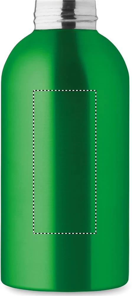 Jednostenná fľaša 500ml ATHENA MID – zelená – tlačová plocha – Predná strana