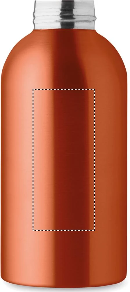 Jednostenná fľaša 500ml ATHENA MID – oranžová – tlačová plocha – Predná strana