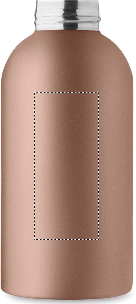 Jednostenná fľaša 500ml ATHENA MID – měděná – tlačová plocha – Predná strana