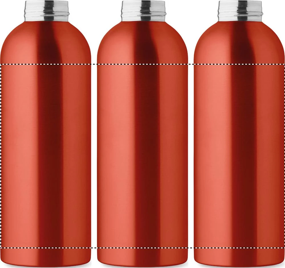 Jednostenná fľaša 750ml ATHENA PLUS – červená – tlačová plocha – Dookola 360°