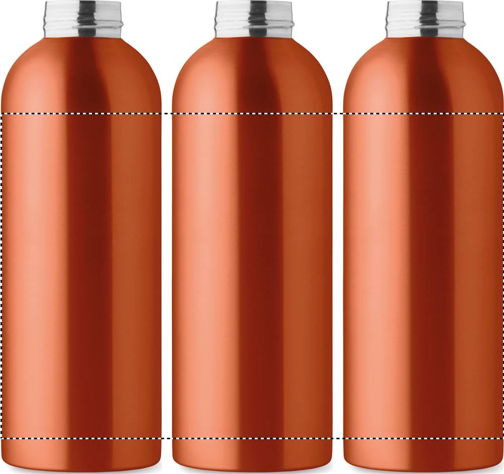 Jednostenná fľaša 750ml ATHENA PLUS – oranžová – tlačová plocha – Dookola 360°