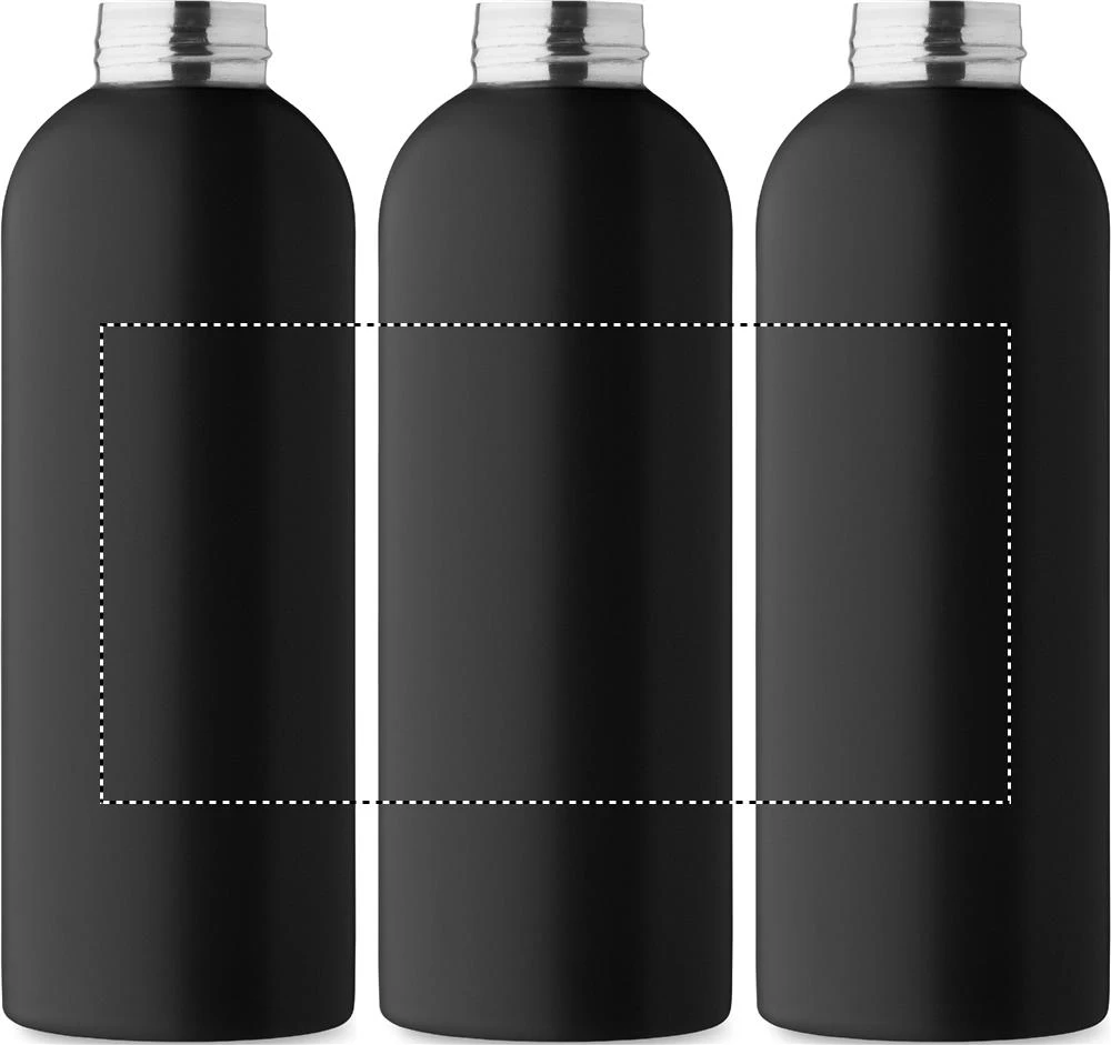 Jednostenná fľaša 750ml ATHENA PLUS – černá – tlačová plocha – Dookola (rotačná sieťotlač)