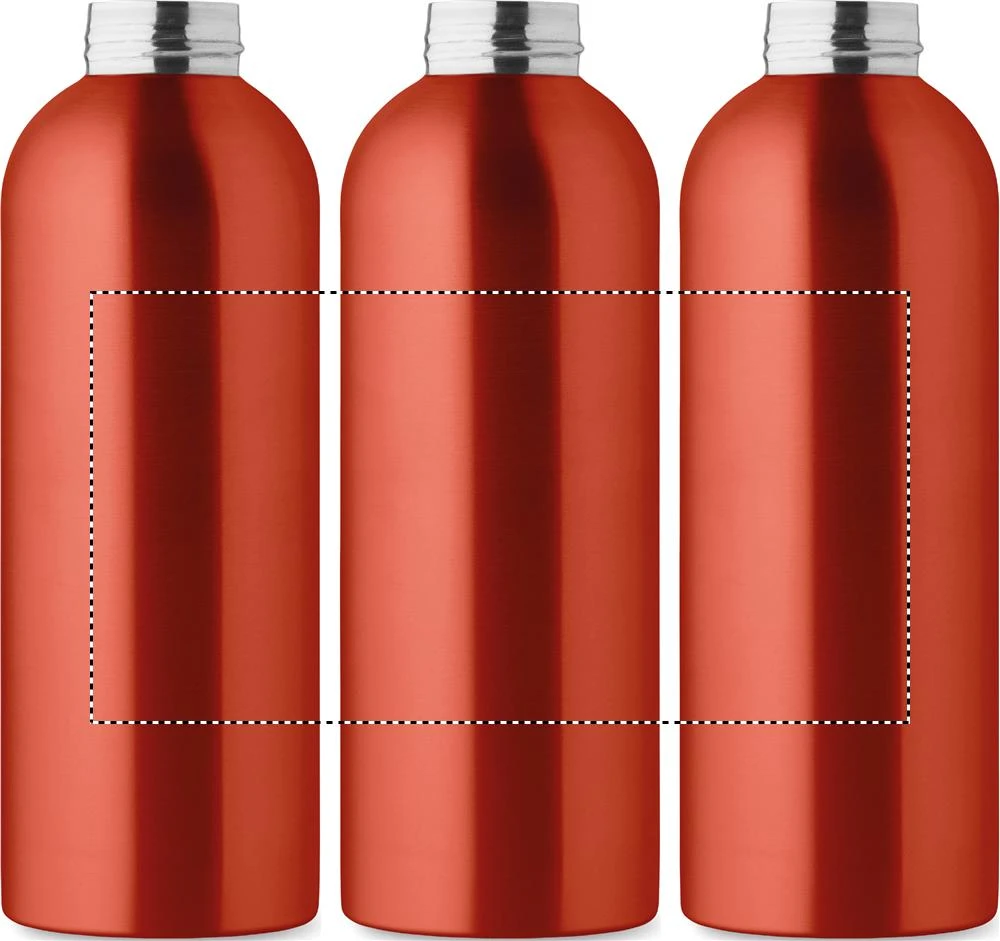 Jednostenná fľaša 750ml ATHENA PLUS – červená – tlačová plocha – Dookola (rotačná sieťotlač)