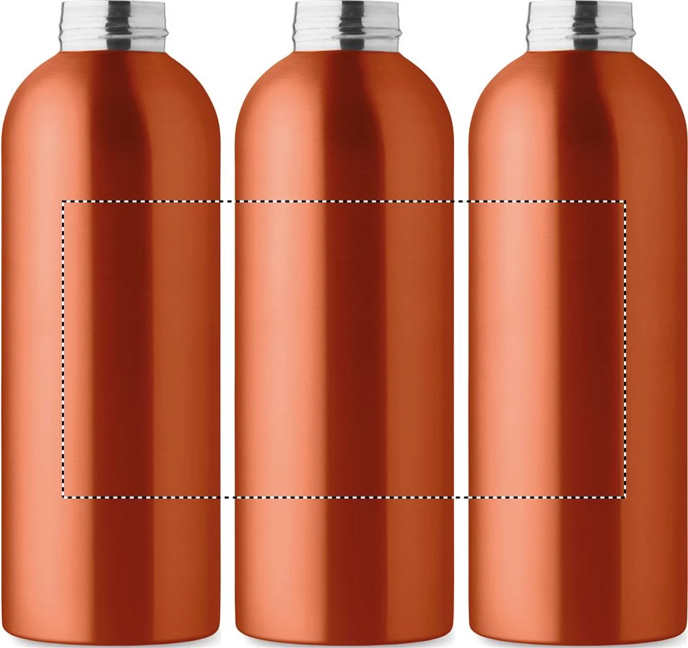 Jednostenná fľaša 750ml ATHENA PLUS – oranžová – tlačová plocha – Dookola (rotačná sieťotlač)