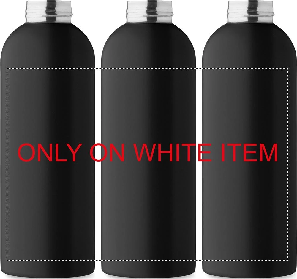 Jednostenná fľaša 750ml ATHENA PLUS – černá – tlačová plocha – Sublimácia