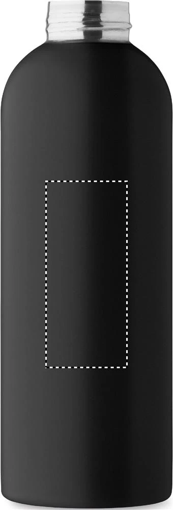 Jednostenná fľaša 750ml ATHENA PLUS – černá – tlačová plocha – Predná strana
