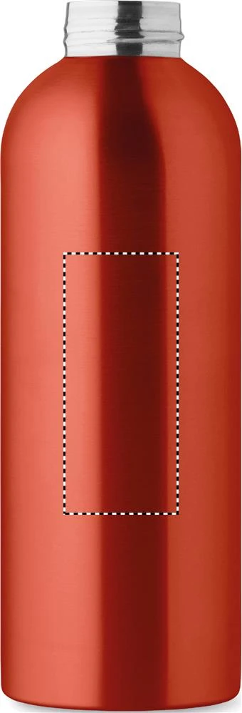 Jednostenná fľaša 750ml ATHENA PLUS – červená – tlačová plocha – Predná strana