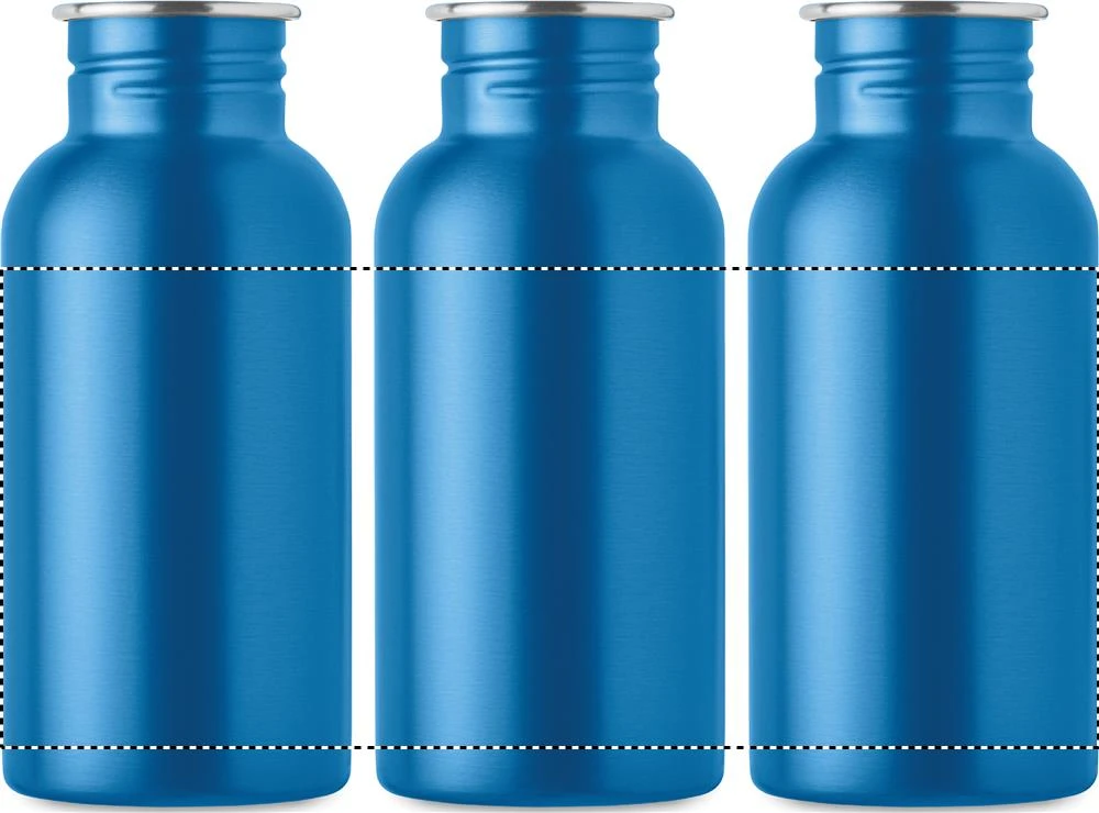 Jednostenná fľaša 500ml FLORENCE SING – tyrkysová – tlačová plocha – Dookola 360°