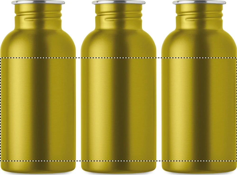 Jednostenná fľaša 500ml FLORENCE SING – limetková – tlačová plocha – Dookola 360°