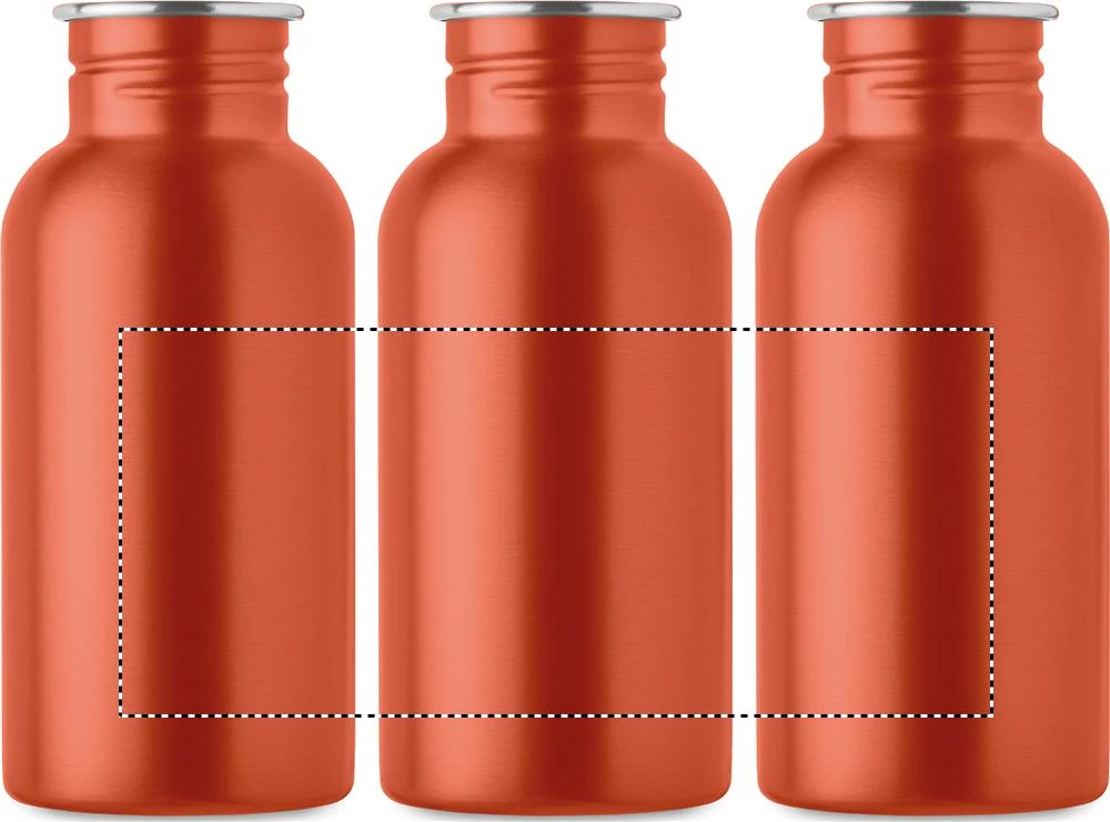 Jednostenná fľaša 500ml FLORENCE SING – oranžová – tlačová plocha – Dookola (rotačná sieťotlač)