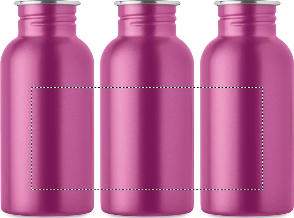 Jednostenná fľaša 500ml FLORENCE SING – fuchsiová – tlačová plocha – Dookola (rotačná sieťotlač)