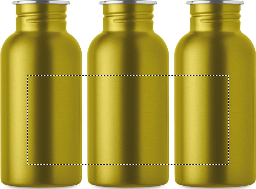 Jednostenná fľaša 500ml FLORENCE SING – limetková – tlačová plocha – Dookola (rotačná sieťotlač)