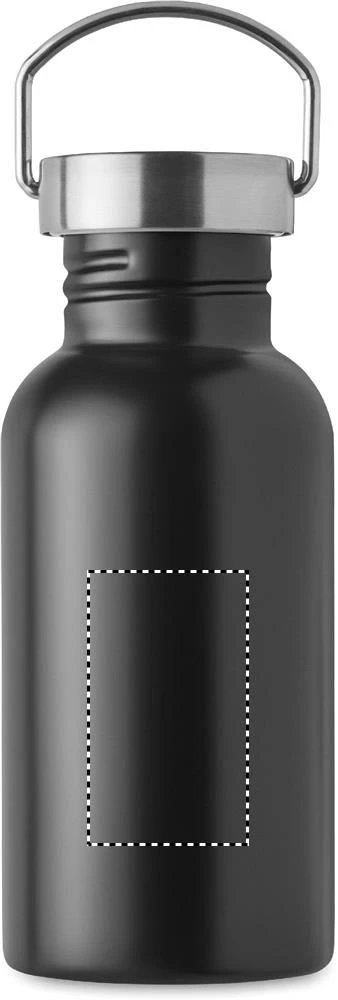 Jednostenná fľaša 500ml FLORENCE SING – černá – tlačová plocha – Predná strana