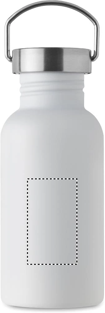 Jednostenná fľaša 500ml FLORENCE SING – bílá – tlačová plocha – Predná strana