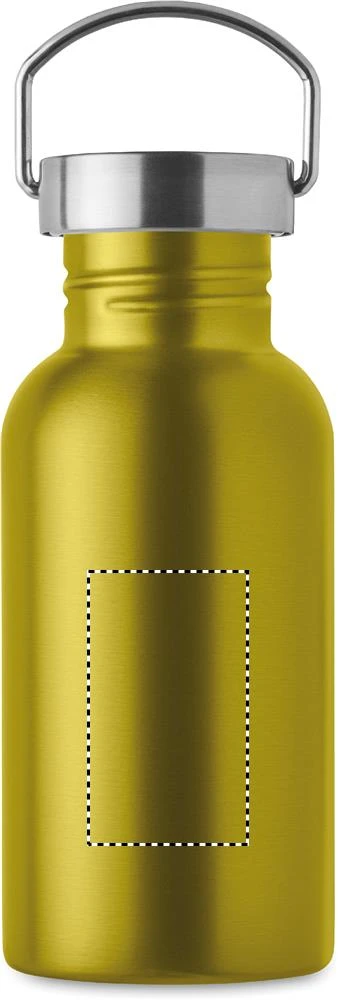 Jednostenná fľaša 500ml FLORENCE SING – limetková – tlačová plocha – Predná strana