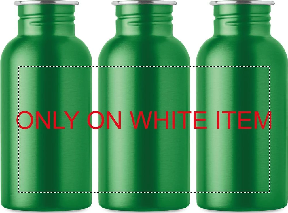 Jednostenná fľaša 500ml FLORENCE SING – zelená – tlačová plocha – Sublimácia