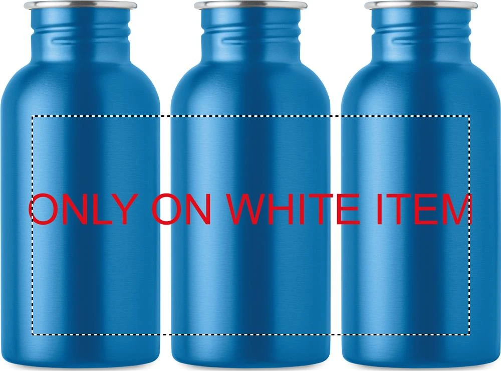 Jednostenná fľaša 500ml FLORENCE SING – tyrkysová – tlačová plocha – Sublimácia