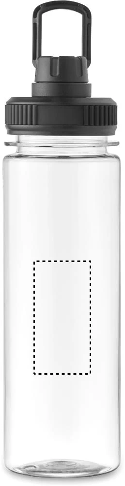 Fľaša 750ml TOTTLE – černá – tlačová plocha – Predná strana