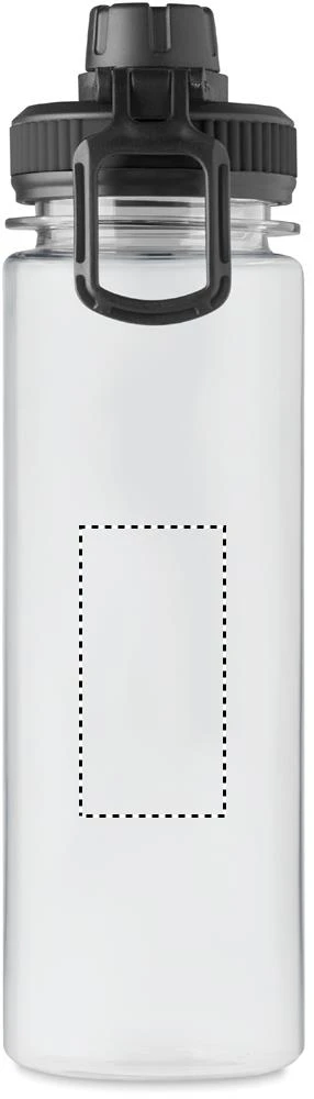 Fľaša 750ml TOTTLE – černá – tlačová plocha – Zadná strana