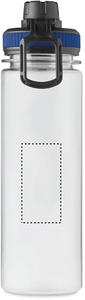 Fľaša 750ml TOTTLE – modrá – tlačová plocha – Zadná strana